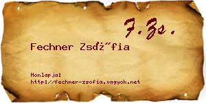 Fechner Zsófia névjegykártya